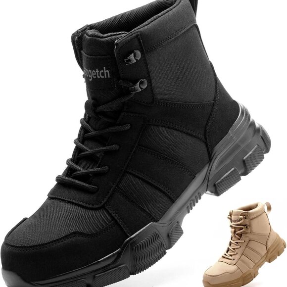 Mens Steel Toe Work Boots Waterproof Breathable Construction Slip-Resist - Picture 1 of 6